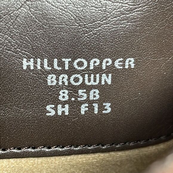 Earth Hilltopper Brown Leather Women’s Sz 8.5B Zip Braid Hidden Wedge Ankle Boot - Picture 6 of 12